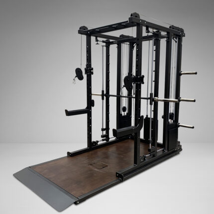 Power Gym with Floor Pulley Platform Dual Stack
